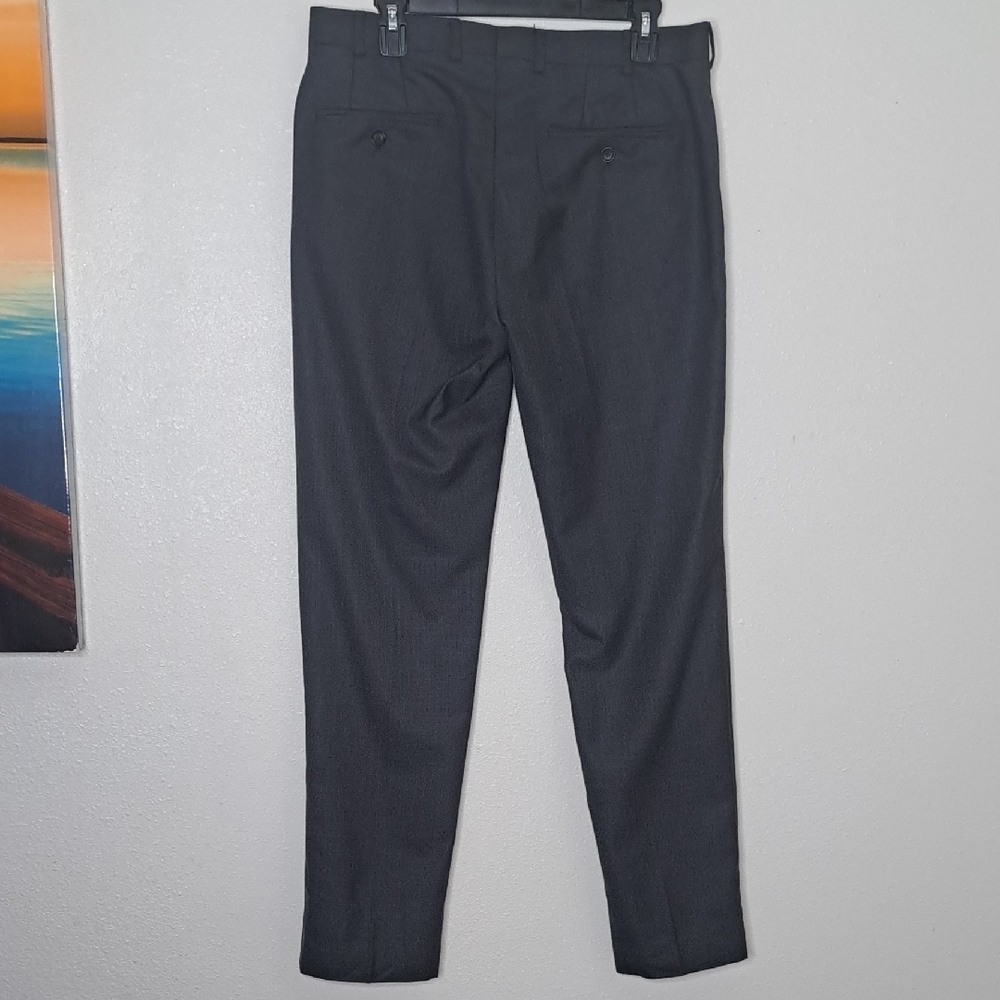 Raymond Men's Dress Pants Office Business Wool Blend Dark Gray Size 34 - Picture 3 of 16
